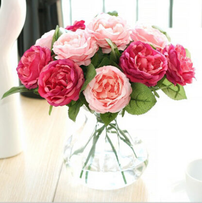 Купить Artificial Rose Peony Silk Flower Valentines Day Festival Gift Anniversary Wedding Home Bouquet Party Office Table Arrangements