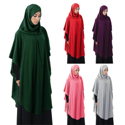 Купить long Khimar Muslim Women paryer garment ramadan Hijab Overhead musulman abaya Dress Niqab Scarf Islam Jilbab Burka Kaftan Namaz