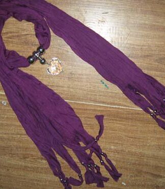 Купить Plain Solid color Pendant Scarf Neck Scarves jewelry NECKLACE PENDANTSCARF 14pcs/lot #1588