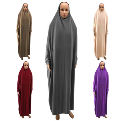 Купить Turkey Muslim Prayer Garment Dress Women Hijab Long Abaya Dresses Islamic Clothes Djellaba Namaz Burka Musulman Jurken Abayas