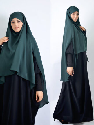Купить Eid Muslim Women Hijab Prayer Garment Long Khimar Jilbab Abaya Full Cover Musulman Ramadan Gowns Abayas Islamic Clothes Niqab