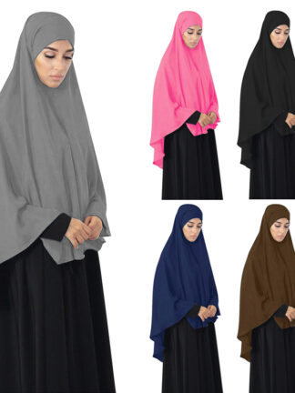 Купить Islamic Ramadan Muslim Hijab Long Khimar Women Formal Prayer Garment Niqab Turkey Musulman Jurken Jilbab Djellaba Namaz Burka