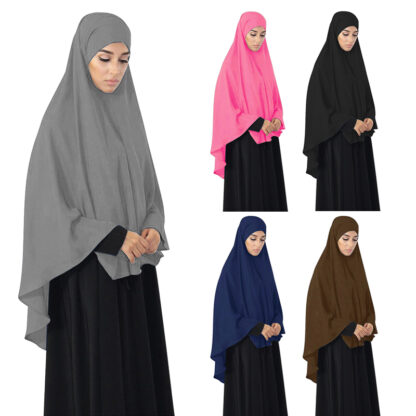 Купить Islamic Ramadan Muslim Hijab Long Khimar Women Formal Prayer Garment Niqab Turkey Musulman Jurken Jilbab Djellaba Namaz Burka