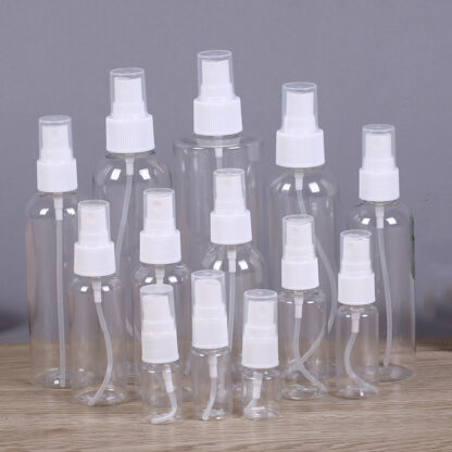 Купить Empty Transparent Plastic Spray Bottle Atomizer Pumps For Essential Oils Travel Perfume Bulk Portable Makeup Tool 15M 30M 50M 60