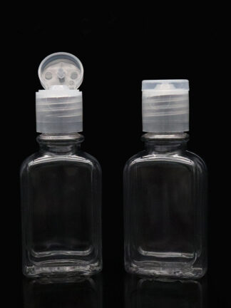 Купить 30ml/1 oz Empty Clear Plastic Refillable Flip Top Bottles Plastic Bottle Transparent Bottle for Travel Outdoor Business Trip Sha