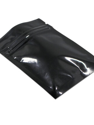 Купить Black Resealable Aluminum Foil Zipper ock Food Storage Pack Bags Foil Mylar Zipper Heat Seal Coffee Tea Powder Pouch Mylar Baggi