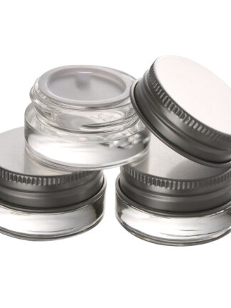 Купить 5g high quality glass cream jar with aluminum lid5M wide mouth cosmetic containereye cream cosmetic packaging s