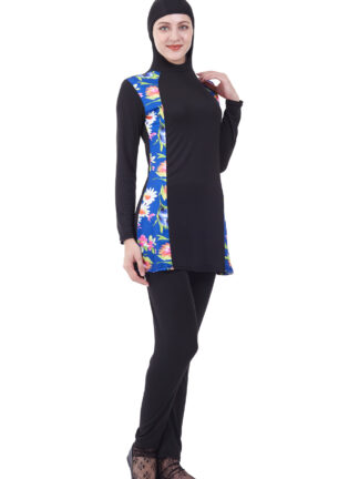Купить Muslim 2 Piece Suit Swimwear Arabic Islamic Women Swim Wear Burkini Hooded Hijab Swimsuit Modest Swim Surf Wear Sport Burkinis