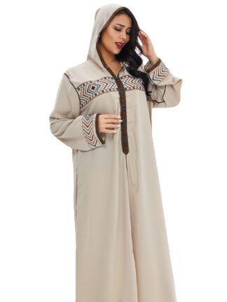 Купить Ramadan Turkey Muslim Dress Women Elegant Hooded Abaya Moroccan Kaftan Islamic Clothing Hijab Djellaba Dubai Jilbab Vestidos