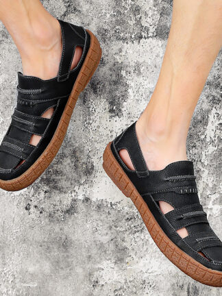 Купить Summer Genuine Leather Men Casual Shoes Handmade Desiger Shoes Men Loafers Luxury Brand Sandals Driving Shoes Zapato De Hombre