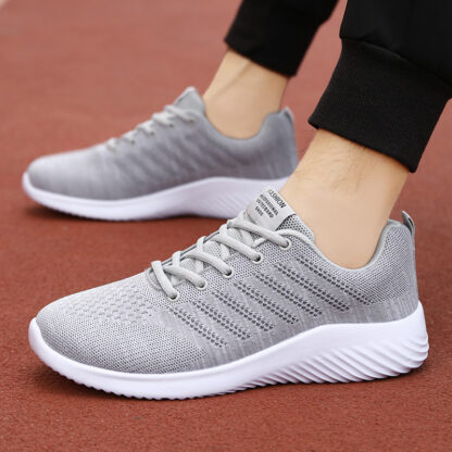 Купить Summer Men Sneakers Casual Breathable Mesh Men Casual Shoes Lightweight Mens Gym Shoes Lace-up Walking Shoes Zapatillas Hombre