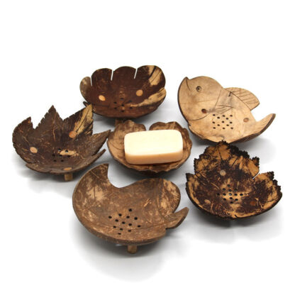 Купить Creative Soap Dishes From Thailand Retro Wooden Bathroom Soap Coconut Shape Soap Dishes Holder Home Accessories Free DH 1147 s