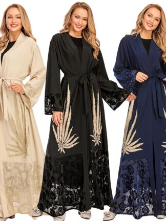 Купить Aid Mubarek Daimond Muslim Abaya Dubai Turkey Robe Kimono Musulman Femme Ete Hijab Dress Abayas for Women Kaftan Islam Clothing