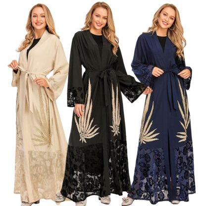 Купить Aid Mubarek Daimond Muslim Abaya Dubai Turkey Robe Kimono Musulman Femme Ete Hijab Dress Abayas for Women Kaftan Islam Clothing