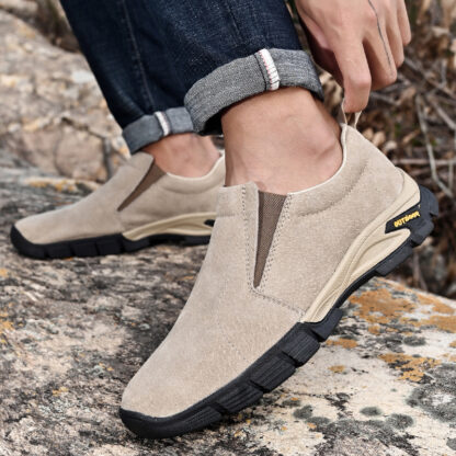 Купить Genuine Leather Mens Casual Shoes Comfortable Mens Sneakers High Quality Designer Shoes Men Slip on Moccasins Zapatos Hombre