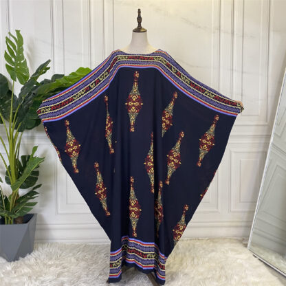 Купить Eid Turkey Muslim Dress Women Bat Sleeve Loose Morccan Kaftan Jubah Robe Abaya Hijab Vestidos Mujer Islamic Clothing Duabi Arab