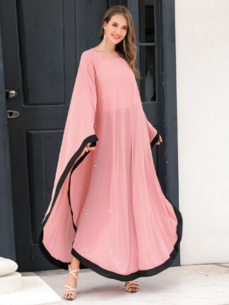 Купить Muslim Abaya Dresses Women Long Bat Sleeve Maxi Evening Party Boho Beach Dress Vestidos Kaftan Robe Ropa Mujer Islamic Clothing