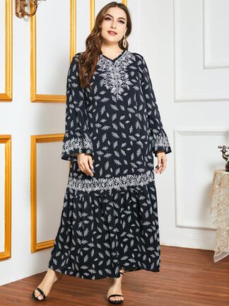 Купить Ramadan Muslim Abaya Dress Women Plus Size Eid India Hijab Dresses Jilbab Turkey Islamic Vestido Moroccan Kaftan Arabic Elbise