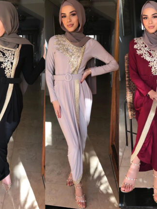 Купить Turkey Muslim Abaya Robe Vetement Femme Dubai Fashion Dress Islam Clothing Dresses Abayas for Women Vestidos Musulman De Mode