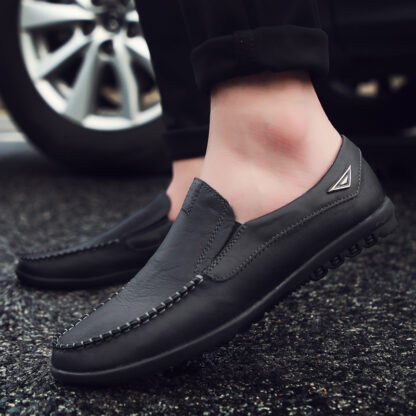 Купить Genuine Leather Men Shoes Casual Luxury Brand Mens Loafers Moccasins Breathable Slip on Boat Shoes Zapatos Plus Size 37-47
