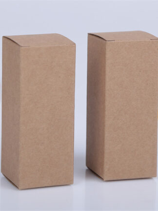 Купить Foldable Brown Paper Packaging Box ipstick Essential Oil Bottle Storage Box Gift Package ipstick Perfume Cosmetic Nail Polish Pa
