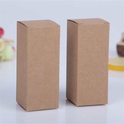Купить Foldable Brown Paper Packaging Box ipstick Essential Oil Bottle Storage Box Gift Package ipstick Perfume Cosmetic Nail Polish Pa