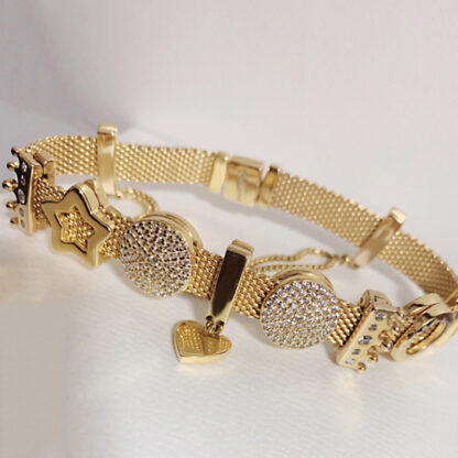 Купить New S925 silver color bracelet DIY beads Bracelet Fit luxury original charms Women Bracelet Jewelry gifts for women