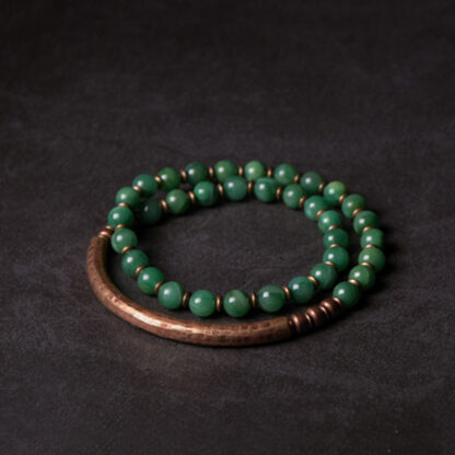 Купить Multi Layer Red Stone Copper Retro Africa Green &Red Stone Bracelet Handcrafted Jewlelry Couple Gift Women Unisex Bracelet
