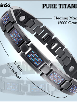Купить Rainso Bio Energy Titanium Bracelet Bangle Magnetic Health Care Relief The Pain Bracelets For Men Friendship Jewelry Fashion