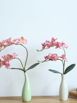 Купить 2 pcs Artificia Fower Branch Sik Artificia Moth Orchid Butterfy Orchid for DIY new House Wedding Festiva Home Decoration