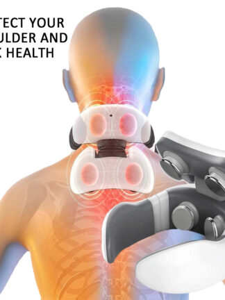 Купить 6 Modes Electric Neck Massager Neck Pulse Back Power Control Far Infrared Heating Pain Relief Tool Health Care Neck Relaxation M