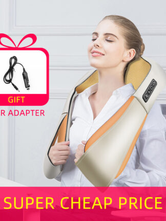 Купить U Shape Electric Neck Roller Massager for Back Neck Shoulder Body Health Care Relaxation Infrared Heated Kneading Massage Pillow