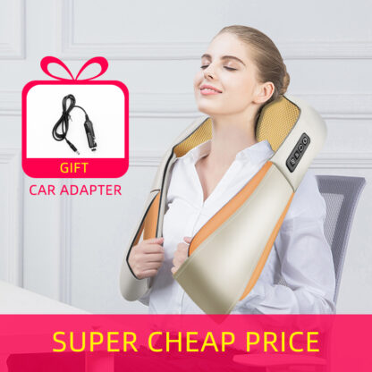 Купить U Shape Electric Neck Roller Massager for Back Neck Shoulder Body Health Care Relaxation Infrared Heated Kneading Massage Pillow