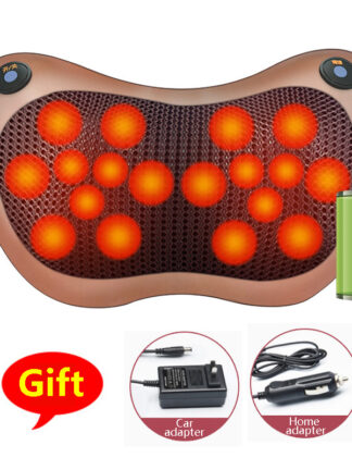 Купить 8/18 Heads Multifunctional Cervical Massage Pillow Smart Electric Neck Shoulder Body Massager Hot Compress Car Home Neck Massage