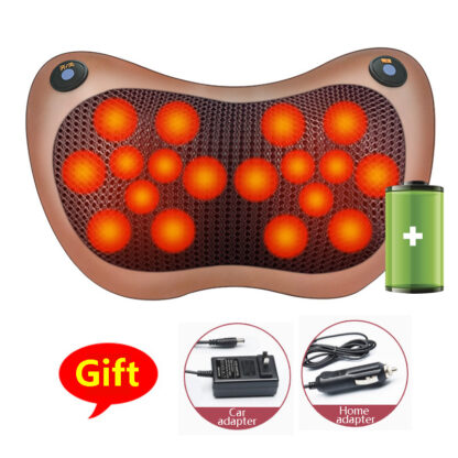 Купить 8/18 Heads Multifunctional Cervical Massage Pillow Smart Electric Neck Shoulder Body Massager Hot Compress Car Home Neck Massage