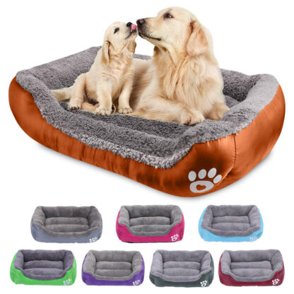 Купить S-3X Dogs Bed For Sma Medium arge Dogs Big Basket Pet House Waterproof Bottom Soft Feece Warm Cat Bed Sofa House 8 Coors