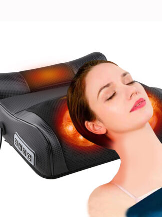 Купить 2 In 1 Massage Pillow Heat Vibrator Shiatsu Device Cervical Healthy Body Relaxation Massageador For Back Neck Massager