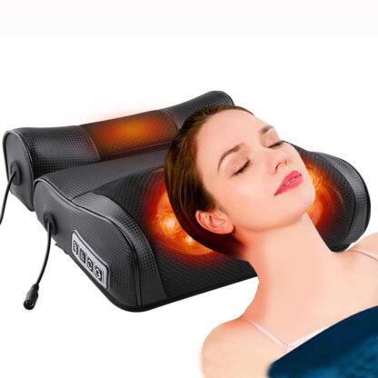 Купить 2 In 1 Massage Pillow Heat Vibrator Shiatsu Device Cervical Healthy Body Relaxation Massageador For Back Neck Massager