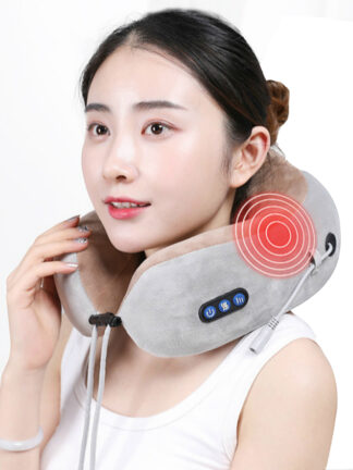 Купить U Shaped Massage Pillow Vibration Electric Cervical Massager Neck Massager Electric Neck Shoulder Protector Relaxing Massage