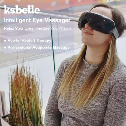 Купить Ksbelle Intelligent 3D/6D Eye Massager for Eyes Wrinkles Electric Eyes Massage Glasses with Heat Fatigue Dark Circles Headaches