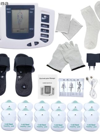 Купить Electric Tens Muscle Stimulator Digital Muscle Therapy Full Body Massage Relax 16pads Pulse Ems Acupuncture Health Care Machine