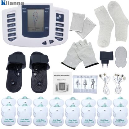 Купить Electric Tens Muscle Stimulator Digital Muscle Therapy Full Body Massage Relax 16pads Pulse Ems Acupuncture Health Care Machine