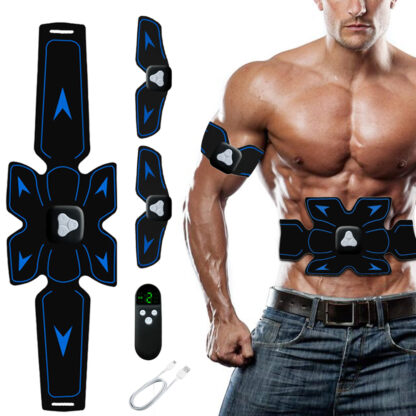 Купить EMS Electric Abdominal Muscle Stimulator USB Rechargeable Remote Control ABS Smart Fitness Abdominal Arm Body Slimming Massage