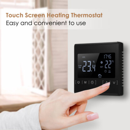 Купить AC85-240V LCD Touch Screen S-mart Thermostat Electric Floor Heating Termostato S-mart Temperature Controller for Home