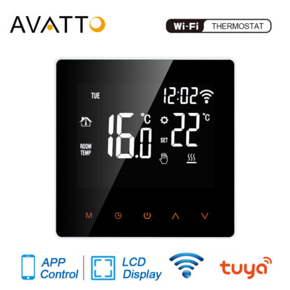 Купить AVATTO Tuya WiFi Smart Thermostat Electric Floor Heating Water/Gas Boiler Temperature Remote Controller for Google Home Alexa