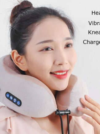 Купить Neck Massager U Shaped Pillow Multifunctional Electric Massage Pillow Car And Home Therapy Cervical Massager for Neck Relax