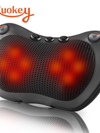 Купить Relaxation Massage Pillow Vibrator Electric Shoulder Back Kneading Infrared therapy for shiatsu Neck Massage