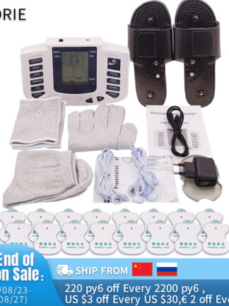 Купить 12-Button Tens Unit Tens Machine Massage Tool Body Back Face Massager Acupuncture Muscle Stimulator Pain Relief Physiotherapy