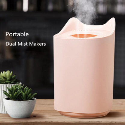 Купить 3.0L Dual Spray USB Humidifier For Home Ultrasonic Desktop Mist Maker with Colorful Night Lights Mini Office Air Purifier