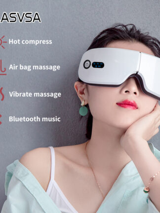 Купить Rechargeable Smart Eye Massager Facial Massager Bluetooth Music Foldable Air Pressure Heating Massage Relaxation